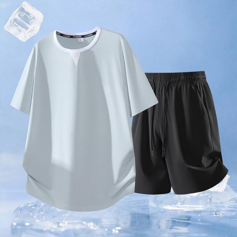 Summer Casual Sports Suit Men's Short Sleeved Two-piece Set
