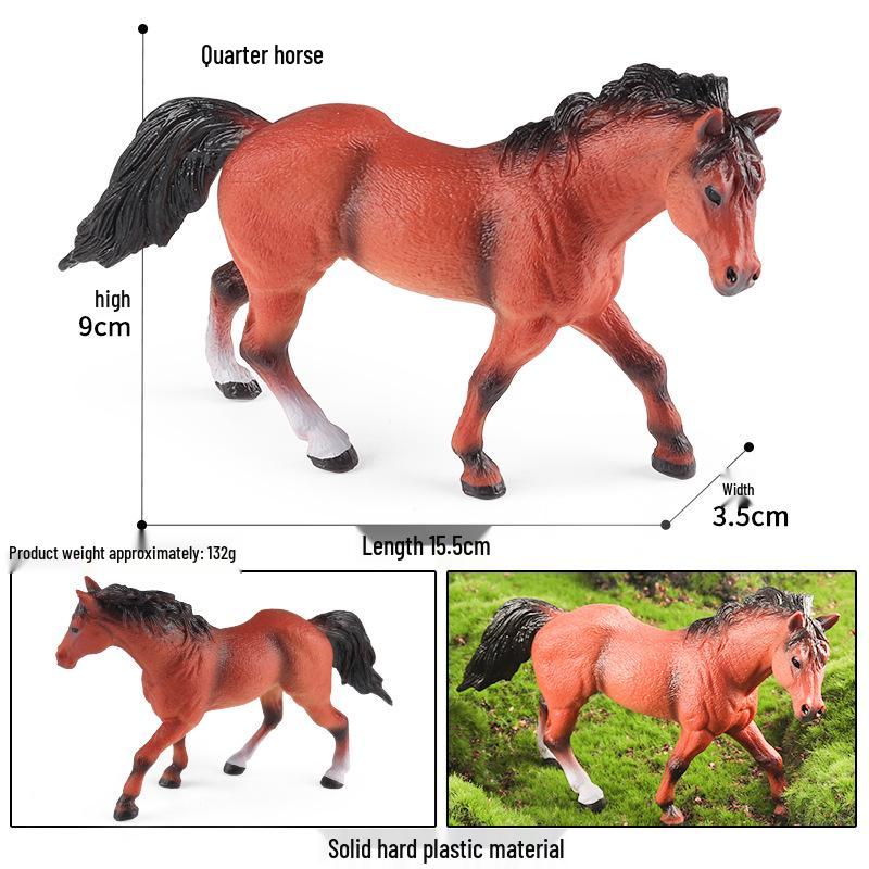 Cross-border Prairie Horse Desktop Ornament: Black & White North American Feral Horse Model