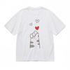 Women's All-Season Breathable Classic T-Shirt  Whiskered Paw Heart Design Tee