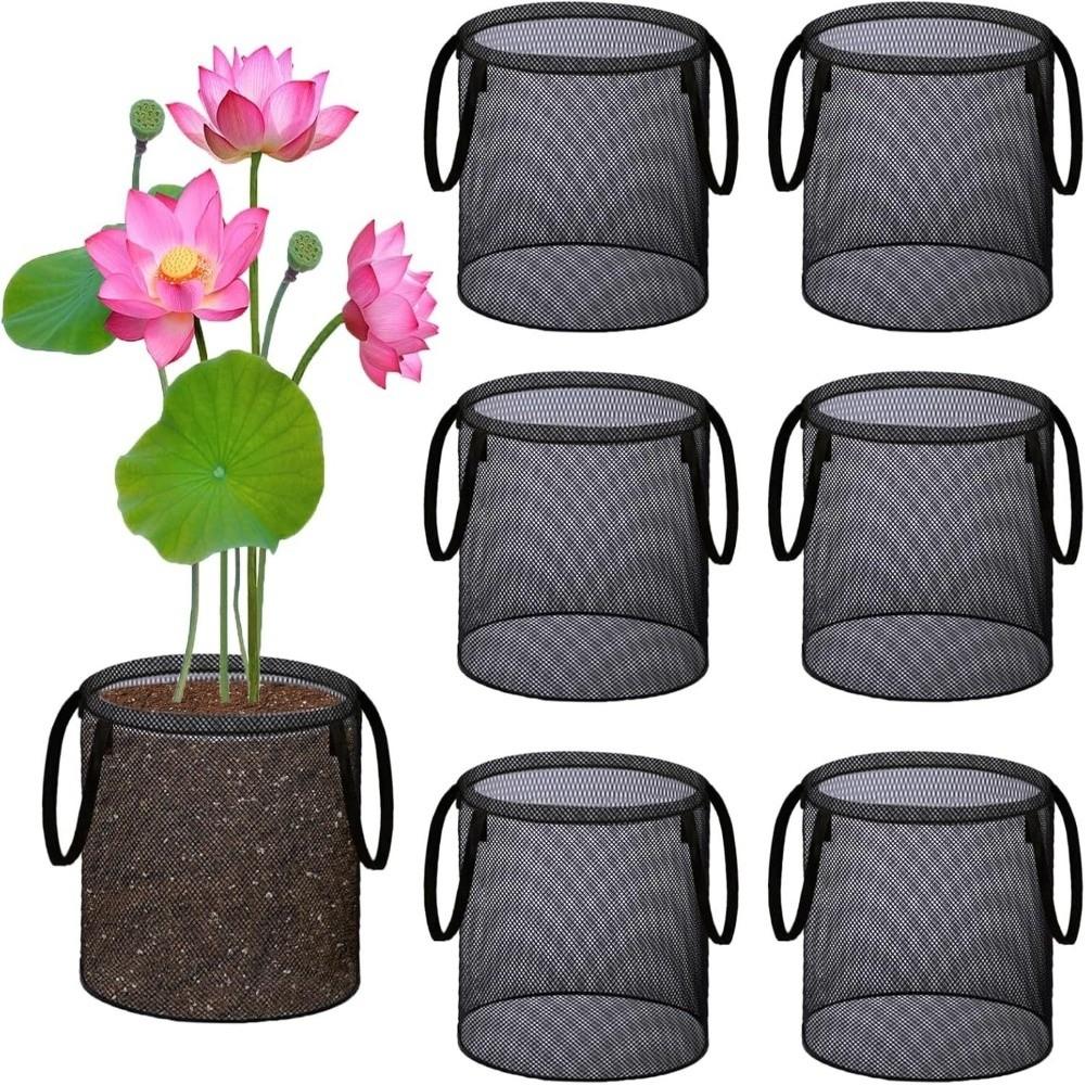 Breathable Aquatic Plant Baskets PVC Mesh Lotus Planter Reusable Pond Planting Bags  Patio Backyard