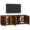 2 Piece TV Cabinet Set Smoked Oak Effect Particleboard