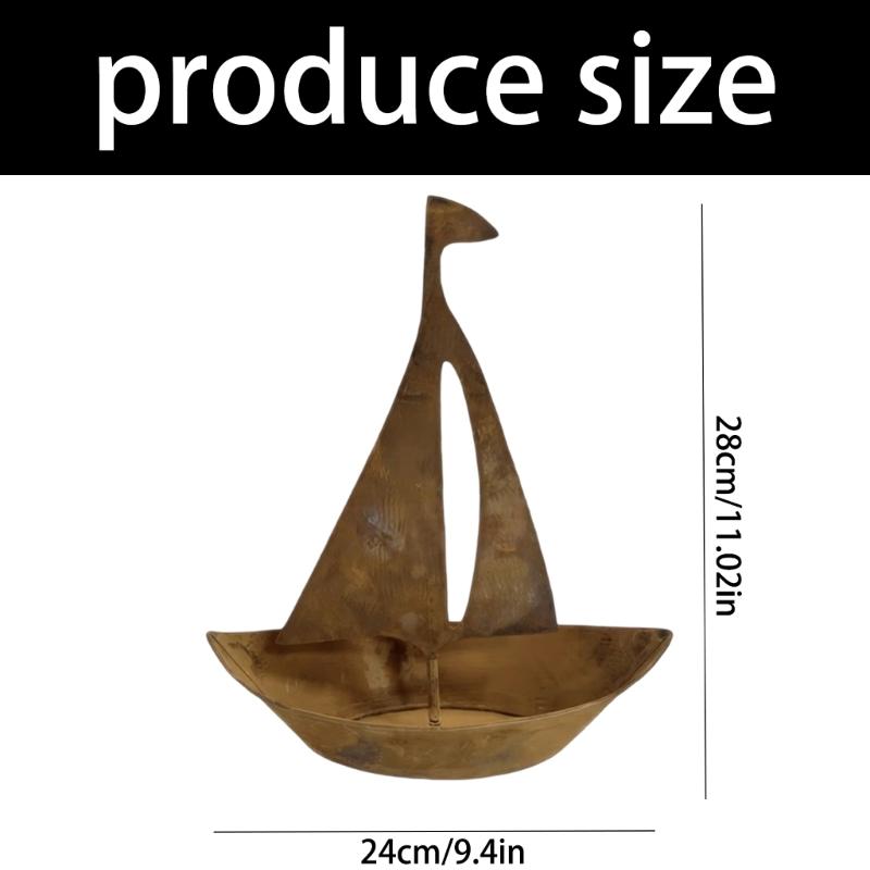Iron Boat Flowerpot Open Flower Vase Arrangement Accessories Plant Container Balcony Plant Tabletop Decoration