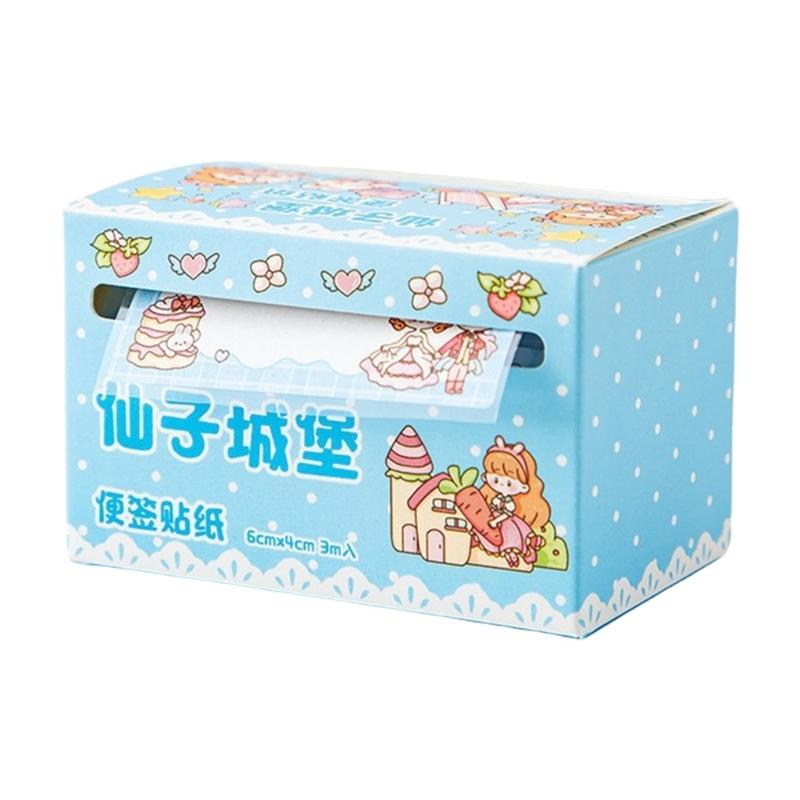 

Pull Out Note Paper 70 Sheets Adhesive Notes Cartoon Note Paper Pad for Writing Note Taking Reminder on Fridges Calender