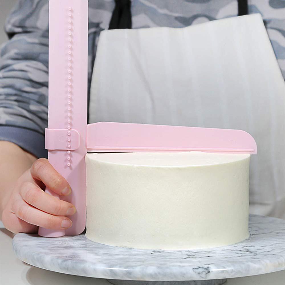 11 Inch Cake Turntable Rotating Decorating Stand With Adjustable Icing Scraper Plastic Cake Spinner Baking Supplies