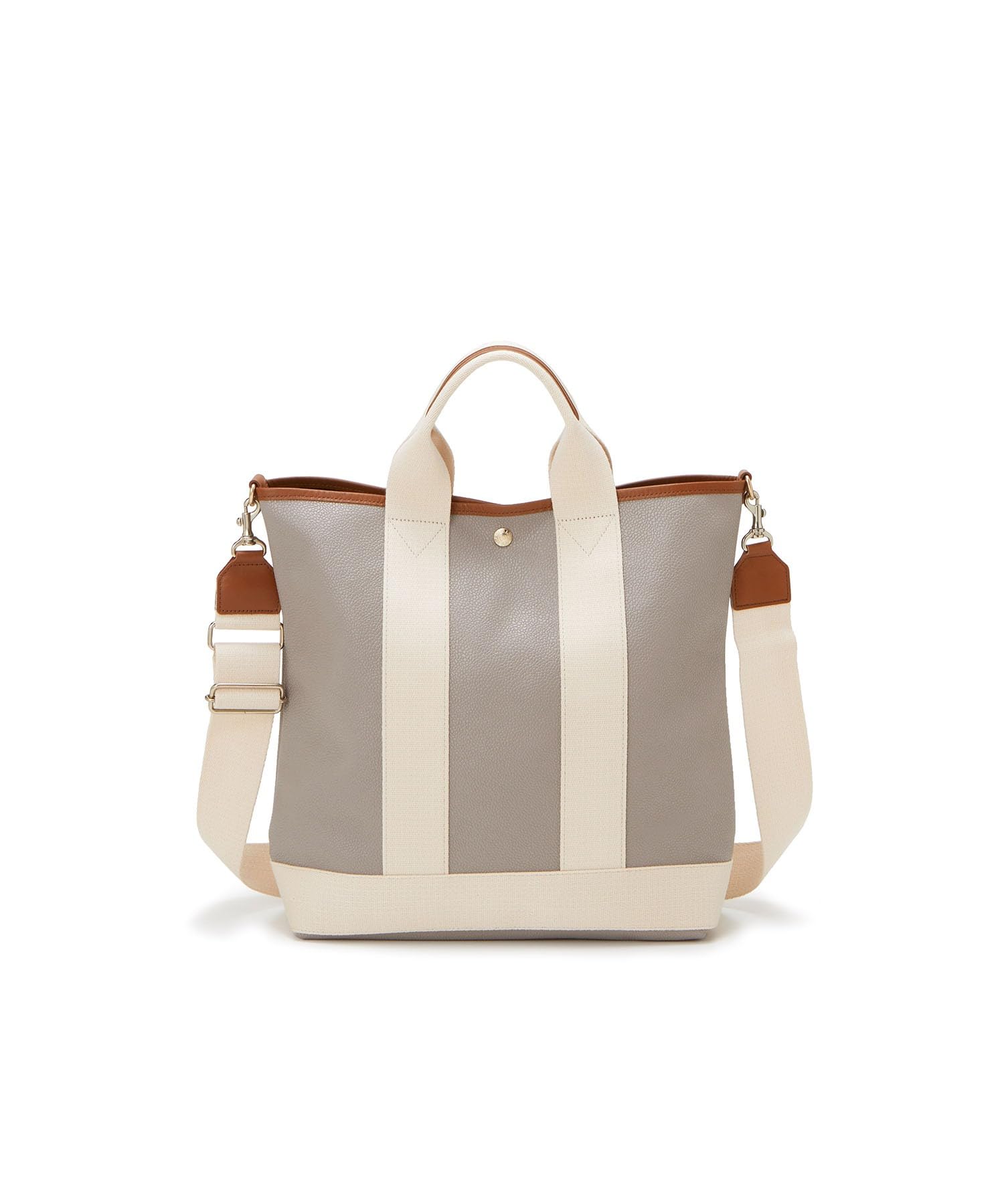 

Tote Bag Shoulder Bag SCOTCH GRAIN Vertical 2way Tote Bag L Light Gray [Topkapi] Women s