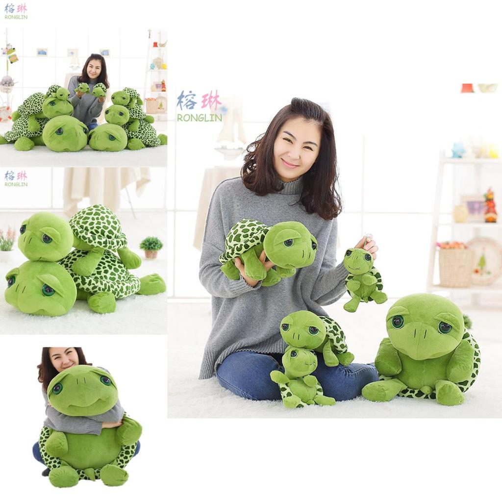Turtle Plush Toy With Big Eyes Soft Stuffed Animal Pp Cotton For Kids Gift