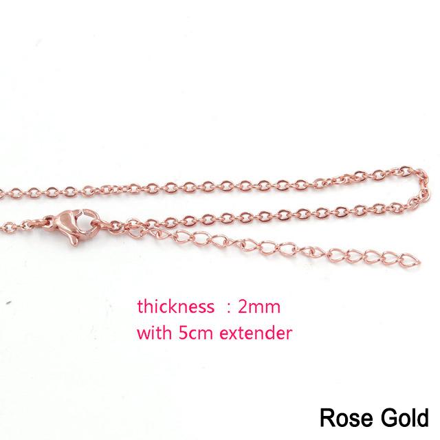 

Fnixtar 10Pcs 40 45 50 55 60cm Stainless Steel Cable Chain Necklaces 1mm 1.5mm 2mm Thickness Chain Necklaces For Women s Jewelry 60cm