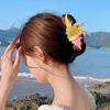Vibrant Conch Charm Hair Claw Hairpin For Women Summer Vacation Headdress Securely Hold Beach Styling Tool