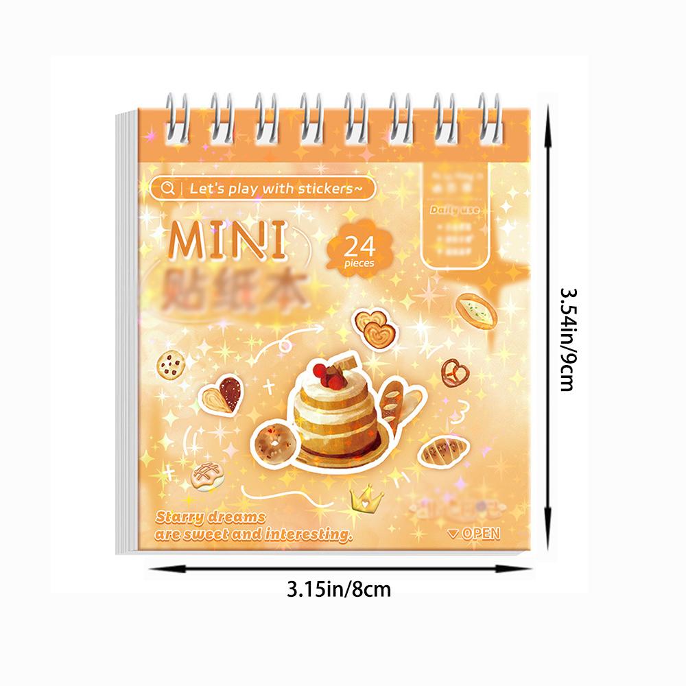 24 hand account stickers, mini nail stickers, cartoon stickers, decorative small patterns, high aesthetic value, cute