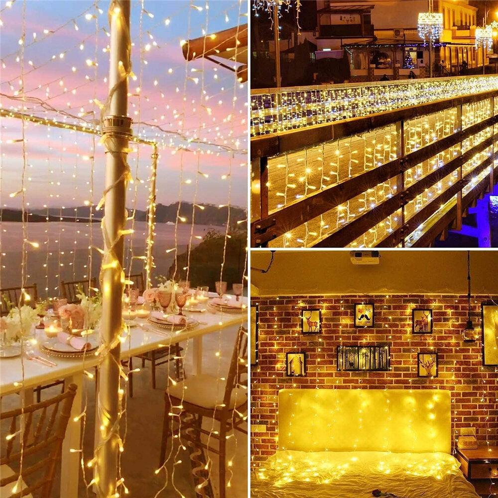 100LED Fairy String Lights Christmas Fairy String Lights Xmas Tree Mains Plug In Outdoor Garden Party Festival Decor