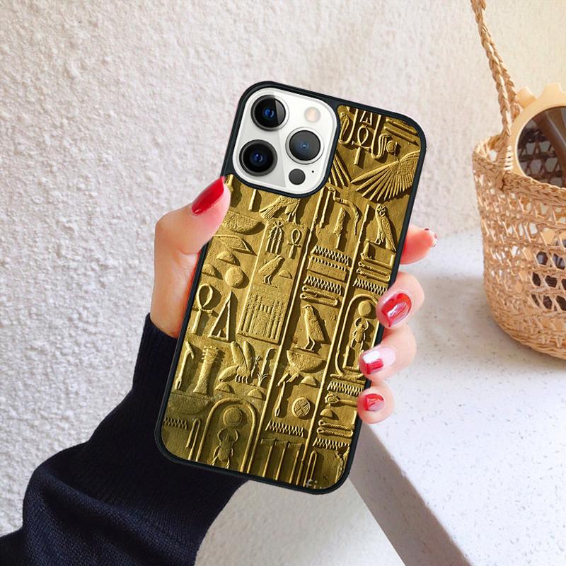 Egyptian Hieroglyphics Symbols Phone Case for iPhone 17 Air 16 15 14 12 13 PLUS 11 PRO MAX Back Cover Fundas