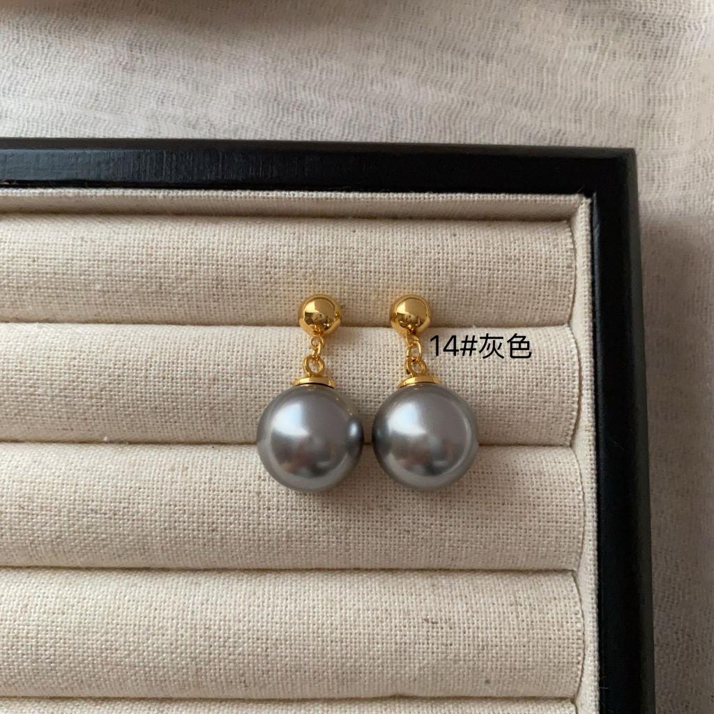 Simple Pearl Earrings Large Earrings Stud Earrings Versatile Fashion Women High-End Celebrity Temperament Light Luxury Earrings