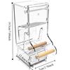Adjustable Feeding Speed Parrot Feeder with Bottom Drawer Transparent Food Container  Parakeet