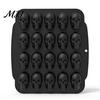 Ghostly Food Decoration Skull Cake Mold with 20 Cavity, Halloween Theme, Silicone Non-Stick Candy DIY Pudding Jelly Mold, Realistic 3D Tray for Baking