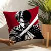 Levi Ackerman Attack On Titan Pillow Case Linen Cushion Covers For Decorative Sofa Home Pillows Case Car Chair Pillows Cases