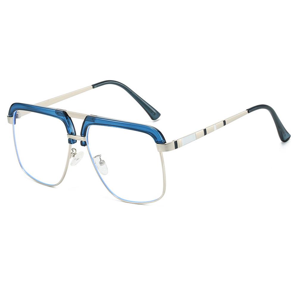 New fashionable retro double beam large frame sunglasses ins personalized casual versatile street shot anti-ultraviolet sunglasses tide