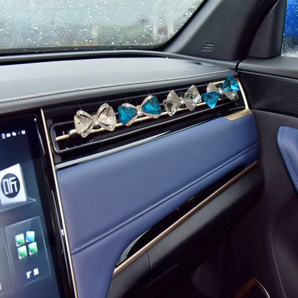 Clipe de Perfume para Carro Borboleta de Strass de Cristal Transfronteiriço Clipe Decorativo de Fragrância para Saída de Ar