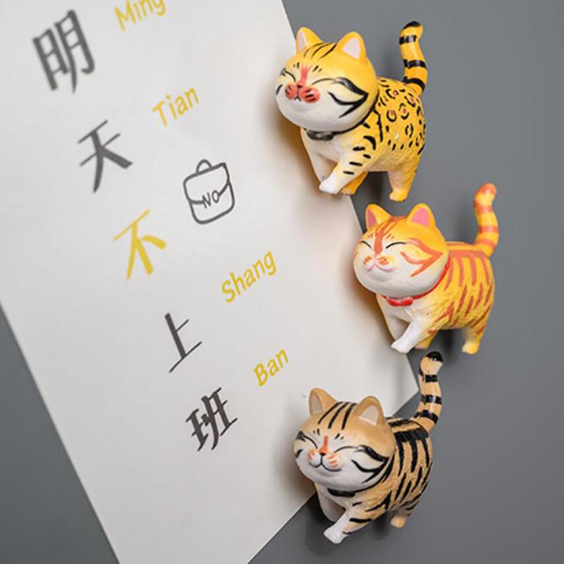 Creative 3D Mask Cat Refrigerator Magnets Office Magnet Paste Home Decor Gift