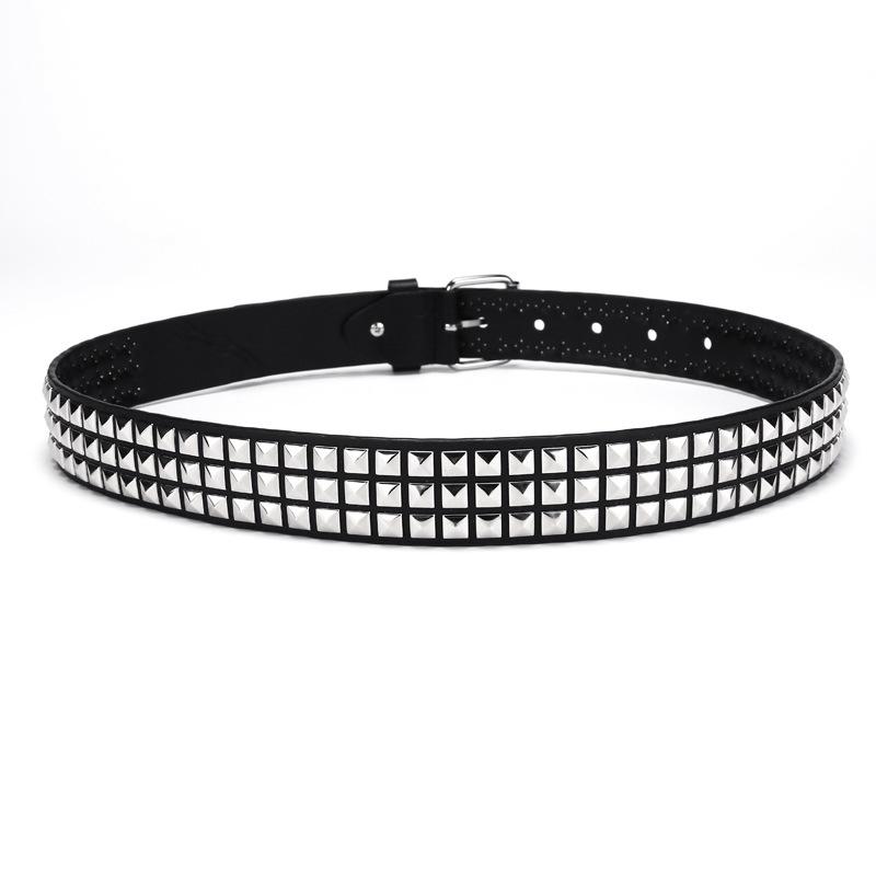 Men Women Punk Nightclub Rock Style Belt Jeans Belt Y2K Belt Fashion Decoration Women Belt Rivet Belt Heavy Metal Belt