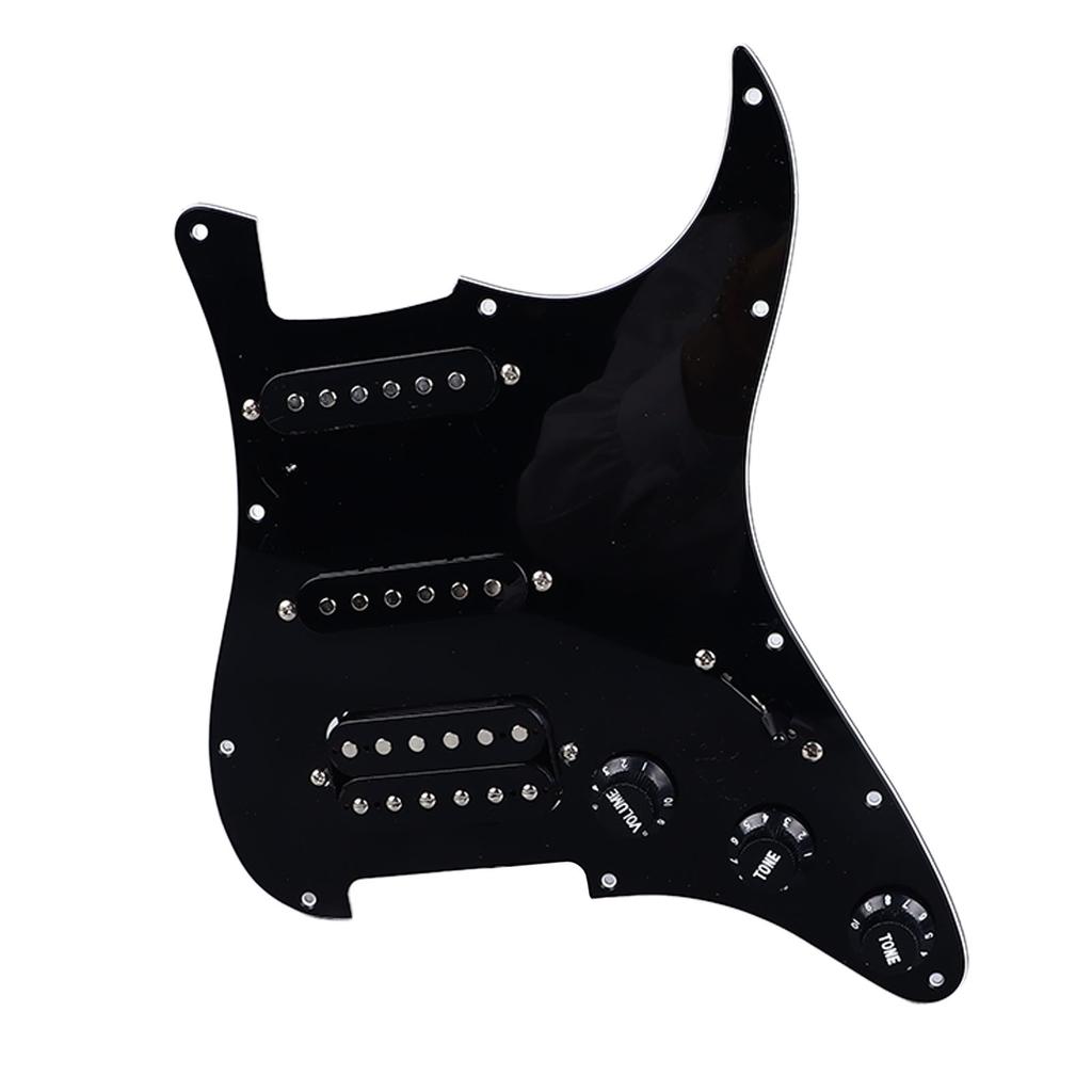 E-Gitarren-Schlagbrett Kunststoff und Metall E-Gitarren Geladenes Schlagbrett mit Tonabnehmer SSH15 Schwarz