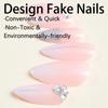 Luxurious Almond-Shaped Diamond Design Handmade Press-On Nails