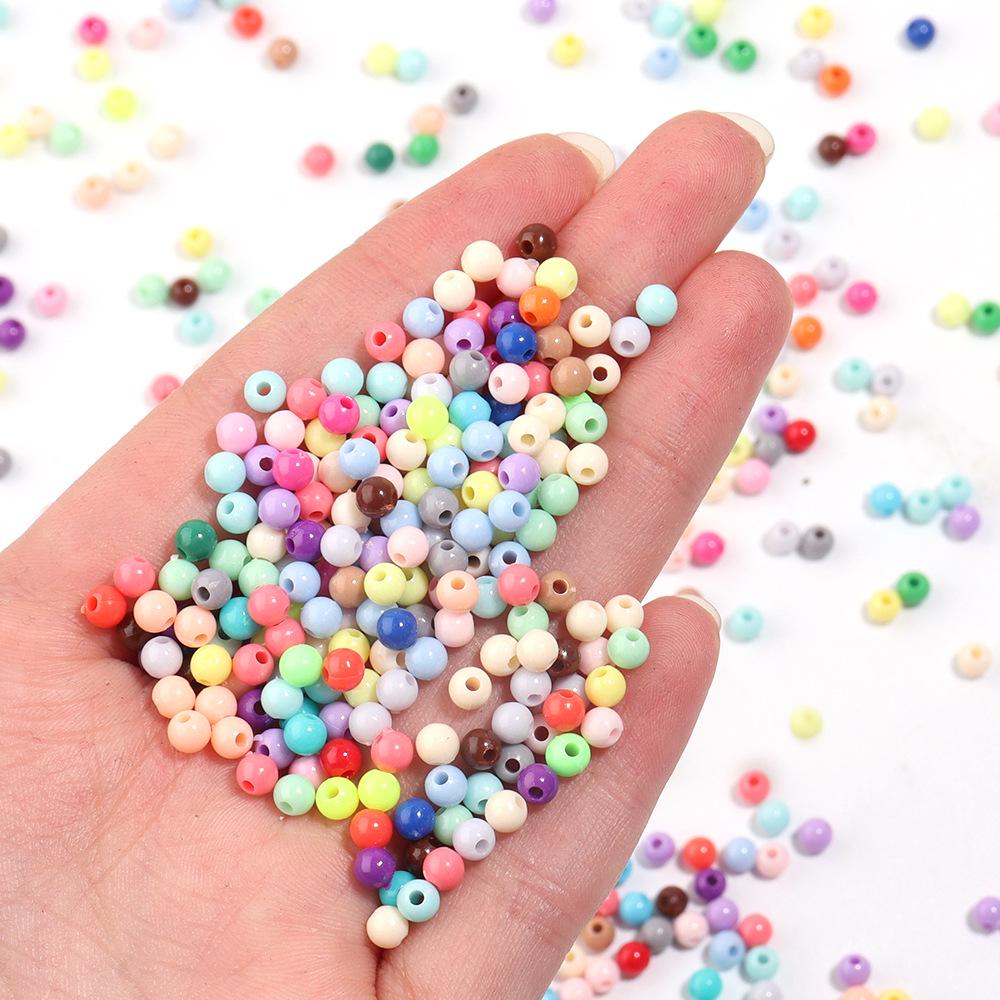 Colorful 4mm Acrylic Round Seed Beads for DIY Jewelry, Bracelets, and Necklaces