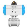 Q611F-16 Pneumatic 304 Stainless Steel Three-Piece Ball Valve, DN15-50 Sizes Available