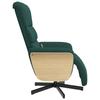 Massage Chair with Footrest Dark Green Fabric