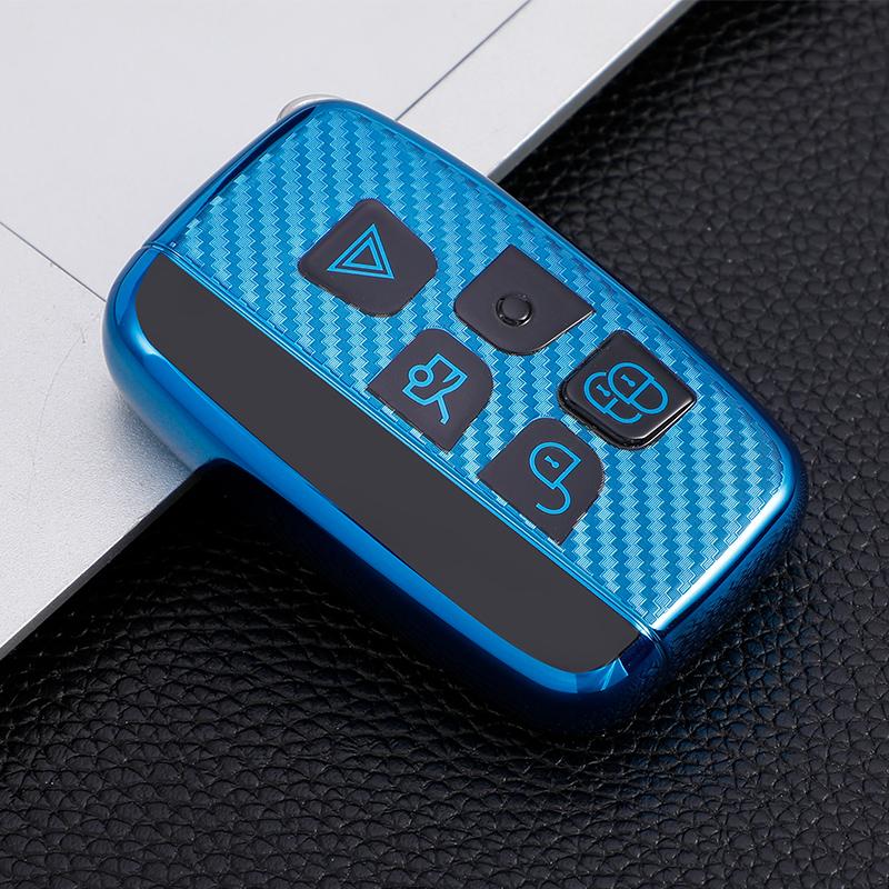 Fashion TPU Car Key Case Cover for Land Rover Range Rover Sport Discovery 3 4 Elander 2 Evoque Accessories Holder Shell Keychain
