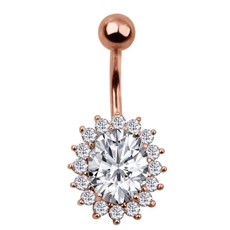 Steel Navel Rings   Belly Button Ring Bar Piercing Jewelry