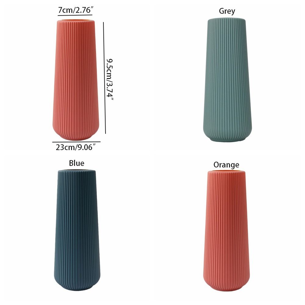 Vertical Plastic Vase Flower Art Nordic Vase Ornaments Light Luxury Hydroponic Vase  Table