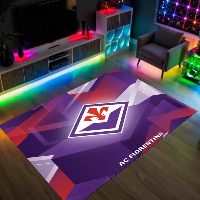 Fiorentina FC Design Crystal Velvet Carpet Cozy Non?Slip Printed Rug For Bedroom Living Room Entrance