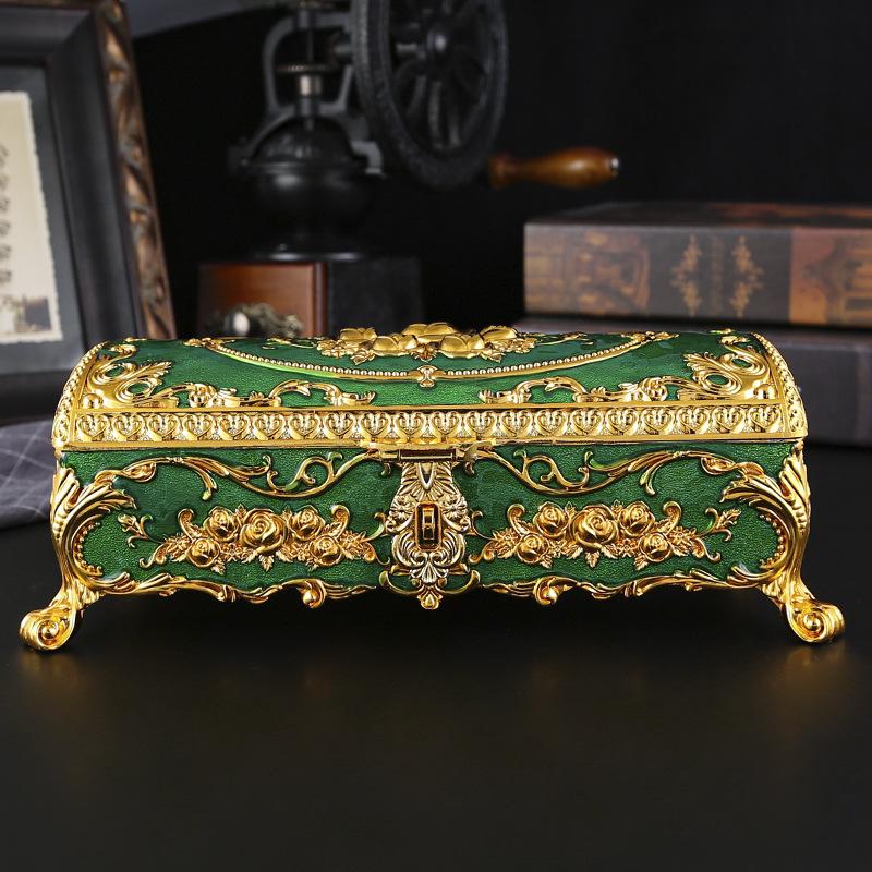 Europäische exquisite Schmuckschatulle, hochwertige Möbel, Retro-Aufbewahrungsbox, klassische Schmuckschatulle, Schmuck kreative Luxus-Schmuckschatulle.