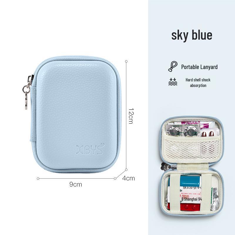 Compact Travel Medicine Organizer Bag - First Aid & Medical Storage for Students, Outings, Business Trips