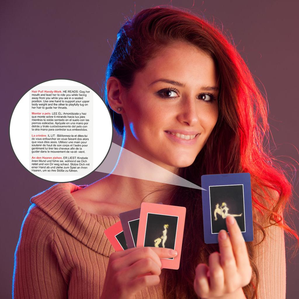 Adult Couple Sex Pose Card, Fun Card, Crazy Couple Bedroom Game, Promoting Emotions and Arousing Desire