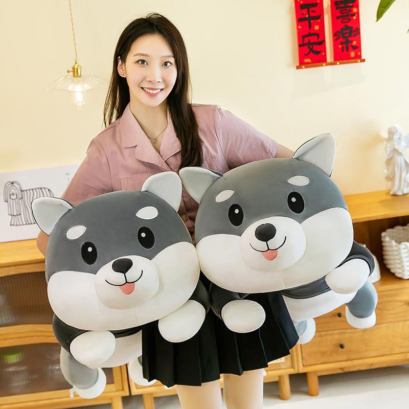 Cute husky plush pillow doll toy, leg pillow, nap artifact, bedside ornament, birthday gift.
