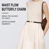 Bow Buckle Women's Belt Leather Bow Buckle Belt Fashion Waist Belt  Daily Outfits
