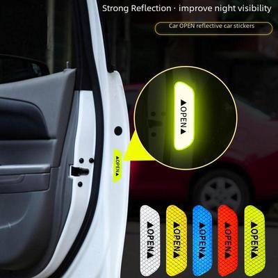 Reflexní samolepky na auto pro bezpečnost - svítící noční varování pro náboje kol a karoserii elektromobilů