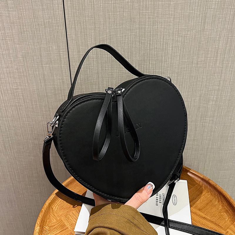 

Новая модная женская сумка, красная свадебная сумочка, маленькая сумка в форме персикового сердца, элегантная женская портативная сумка-мессенджер с надписью «счастливый» чёрный