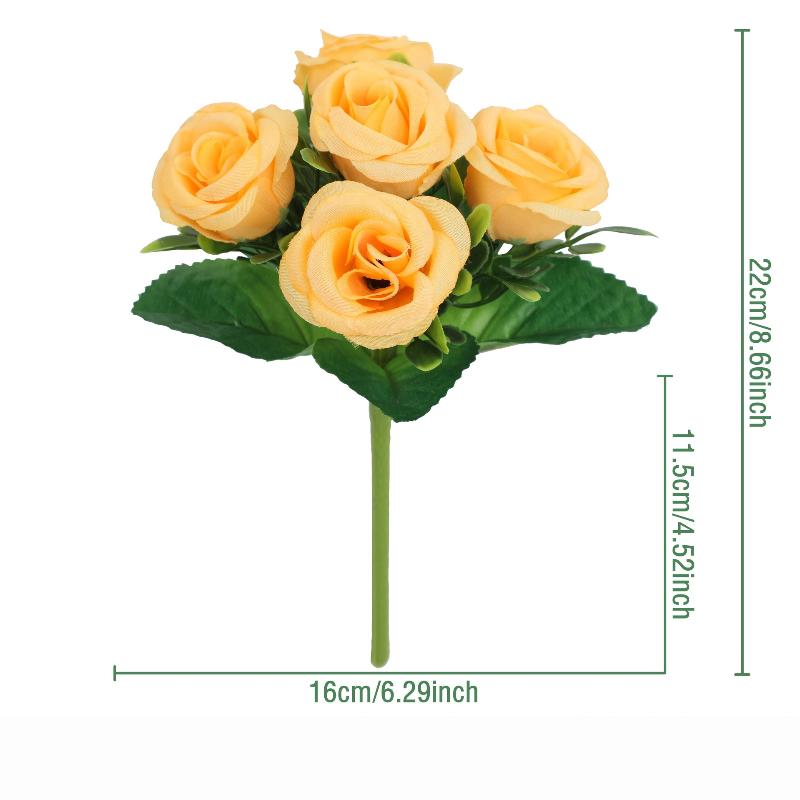 Silk Cloth Artificial Pansy Flowers DIY Phalaenopsis Simulated Rose Bouquet Soft Dyed Edged Flower Bouquet Photography Props