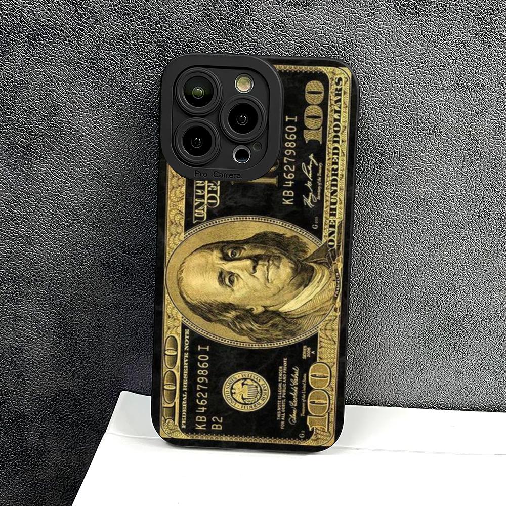 Creative banknote pattern phone case suitable for iPhone 17 16 15 14 13 12 11 Pro/Max/Plus anti drop and shockproof back cover