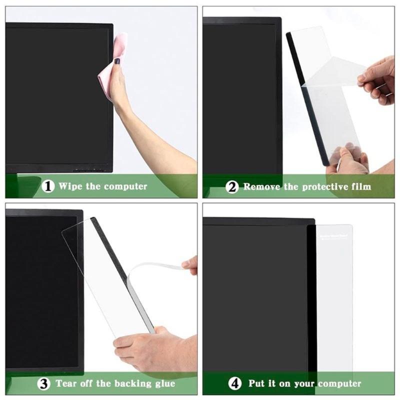 Double Sided Transparent Acrylic Note Hold For Computer Monitor Organization And Task Management