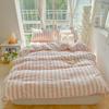 Nordic Bedding Set Ins Popular Striped Duvet Cover Set Bed Sheets Set Single Twin Full Queen Size Skin-Friendly Soft Bedding