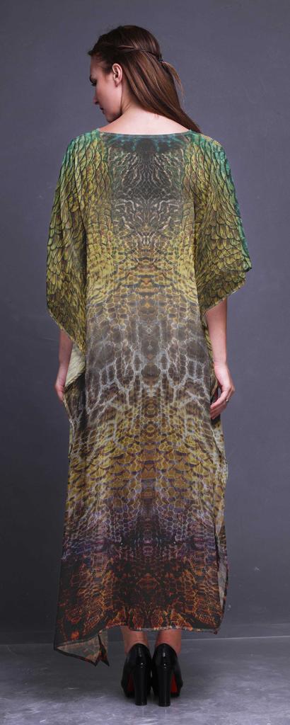 Phagun Snake Animal Skin Beach Kaftan Bikini Cover Up Womena S Maxi Dress Long