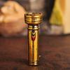 Blucome Classic Flashlight Electric Torch Shape Brooch Pin Antique Gold Color Brooches Hat Collar Accessories For Women Men Gift
