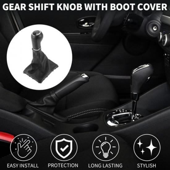 6 Speed Gear Shifter Knob with Cover for Opel Corsa 2007-2014 Faux Leather