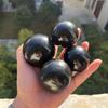 Natural Black Tourmaline Sphere Crystal Ball: Crafted and Polished Stone for Home or Office Décor