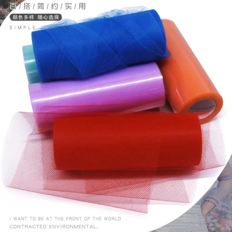 15cm X 22m Mesh Roll Up Yarn Fabric Lace Fabric Wedding Mesh Clothing Handmade DIY Christmas Wedding Birthday Party Decoration