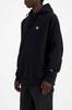 Champion GF68 Reverse Weave Pullover Size Black Men's Fleece-Lined Hoodie, M,