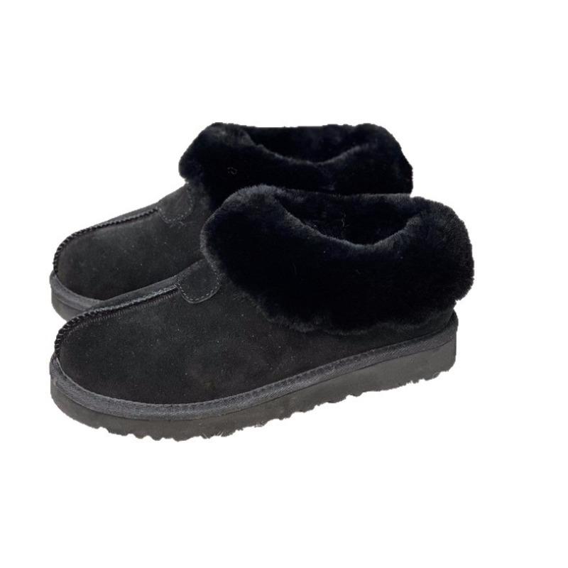 Snow boots fur integrated winter new flip mouth Tazt thermal cotton shoes women's fur boots